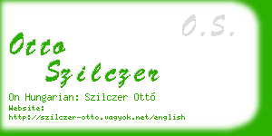 otto szilczer business card